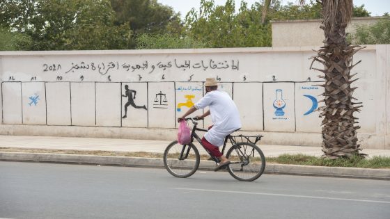 KHEMISSET, MOROCCO - SEPTEMBER 05: The emblems, numbers of the political parties and photos of candidates participating in the election appear on the walls ahead of General elections to be held on September 8, in Khemisset, Morocco on September 05, 2021. (Photo by Jalal Morchidi/Anadolu Agency via Getty Images)