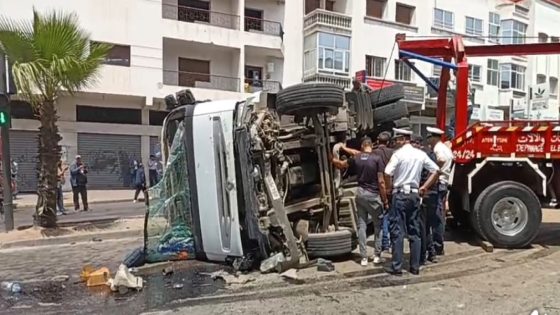 حادثة خطيرة : رموك تقطع ليه الفران و طحن “مول كلينيكس” و داز فالعديد من السيارات