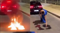 السيبة و الضسارة : بنت الفشوش بغات تحتفل بعيد ميلادها و شعلت العافية في الشارع العام و مطالب بتدخل النيابة العامة