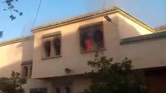 حر_يق مهول يأتي على مسجد بمنطقة المسيرة بفاس