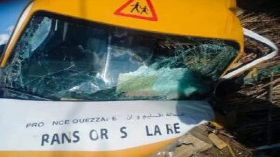 مأساة . . . انقلاب سيارة للنقل المدرسي كانت تُقل 40 تلميذ و هذه هي النتيجة