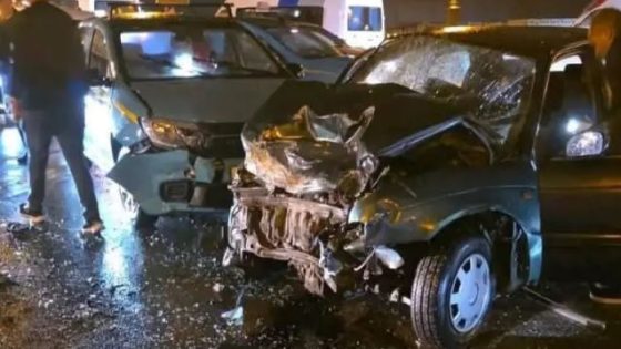 كسيدة خايبة مشاو فيها ثلاثة الطوموبيلات بطلها سائق سكران