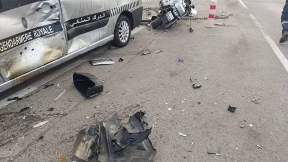 مصرع عشريني وإصابة صاحبو في اصطدام بين موطور وطوموبيل ديال الجوندارم فالحاجب