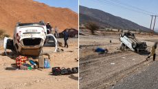 اصطدام عنيف بين طاكسي كبير وطوموبيل كيخلف 5 قتلـ.ـى