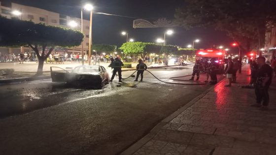 العافية شعلات فطوموبيل وحولاتها لرماد فشارع محمد السادس بفاس